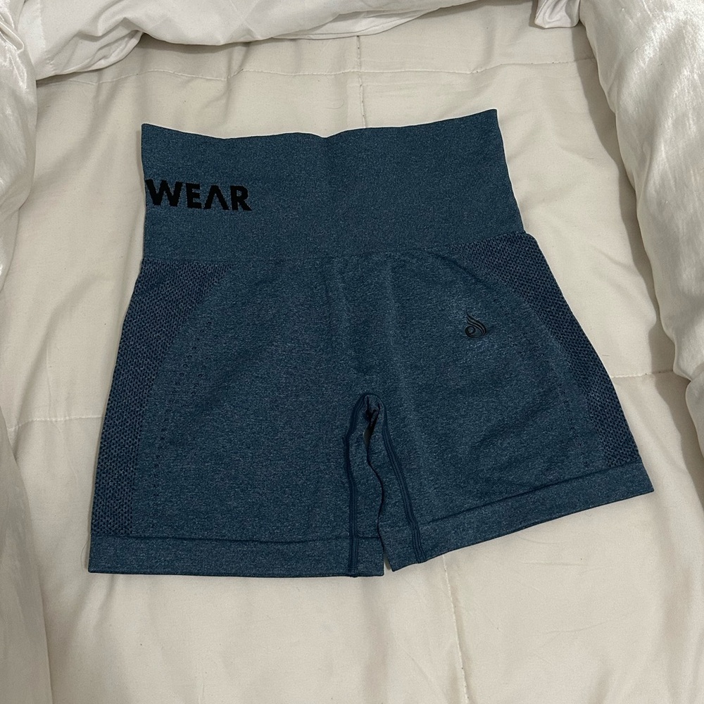 Ryderwear High Waist Blue Athletic Shorts